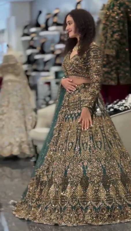 Soft Butterfly Net Lehenga Choli set, adorned with intricate sequins embroidery